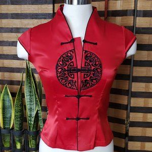 Lú (prosperity) Cheongsam top mandarin collar S